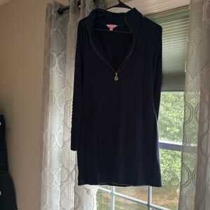 Lilly Pultizer Navy Blue Sweater Dress Small
